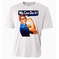 Rosie The Riveter Poster We Can Do It Feminist Retro Cooling Performance Crew T-Shirt