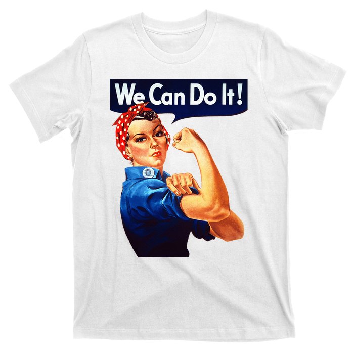 Rosie The Riveter Poster We Can Do It Feminist Retro T-Shirt