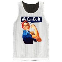 Rosie The Riveter Poster We Can Do It Feminist Retro Mesh Reversible Basketball Jersey Tank