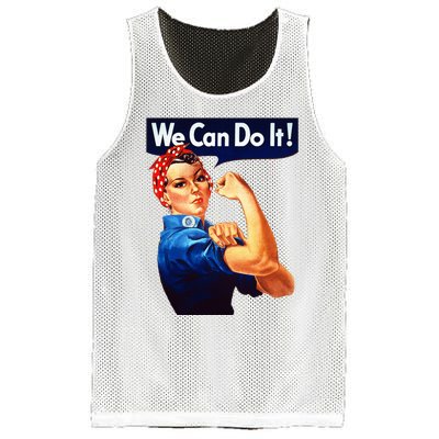 Rosie The Riveter Poster We Can Do It Feminist Retro Mesh Reversible Basketball Jersey Tank