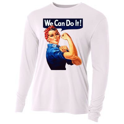 Rosie The Riveter Poster We Can Do It Feminist Retro Cooling Performance Long Sleeve Crew