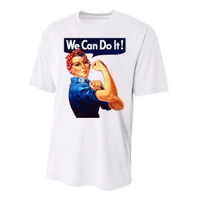 Rosie The Riveter Poster We Can Do It Feminist Retro Performance Sprint T-Shirt