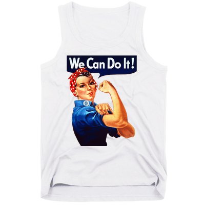 Rosie The Riveter Poster We Can Do It Feminist Retro Tank Top