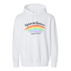 Reclaim The Rainbow 9.13 17 Bible Verse Christian Garment-Dyed Fleece Hoodie