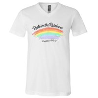 Reclaim The Rainbow 9.13 17 Bible Verse Christian V-Neck T-Shirt