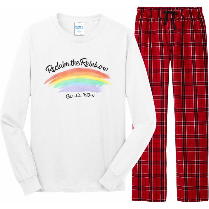 Reclaim The Rainbow 9.13 17 Bible Verse Christian Long Sleeve Pajama Set