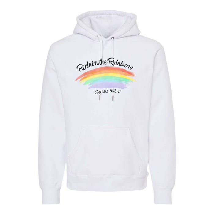 Reclaim The Rainbow 9.13 17 Bible Verse Christian Premium Hoodie