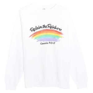 Reclaim The Rainbow 9.13 17 Bible Verse Christian Premium Crewneck Sweatshirt