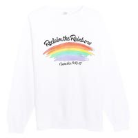 Reclaim The Rainbow 9.13 17 Bible Verse Christian Premium Crewneck Sweatshirt