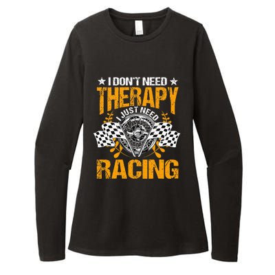 Racing Therapy Racer Race Track Racetrack Racers Raceday Womens CVC Long Sleeve Shirt