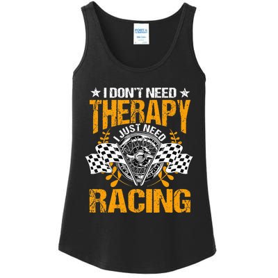 Racing Therapy Racer Race Track Racetrack Racers Raceday Ladies Essential Tank