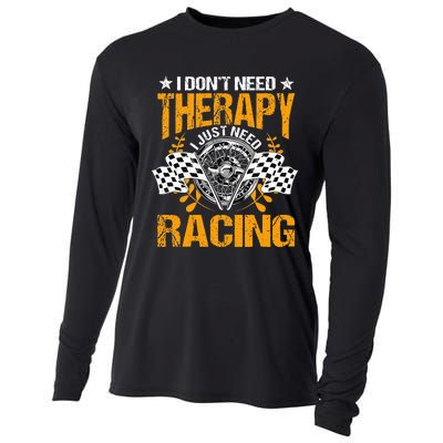 Racing Therapy Racer Race Track Racetrack Racers Raceday Cooling Performance Long Sleeve Crew