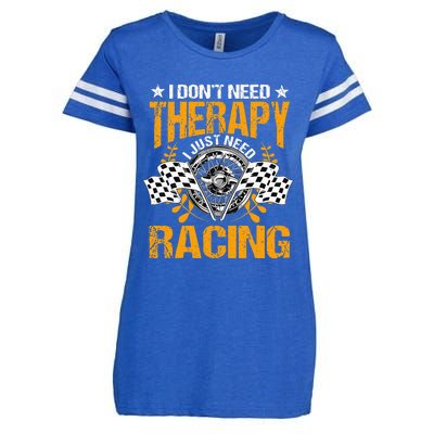 Racing Therapy Racer Race Track Racetrack Racers Raceday Enza Ladies Jersey Football T-Shirt