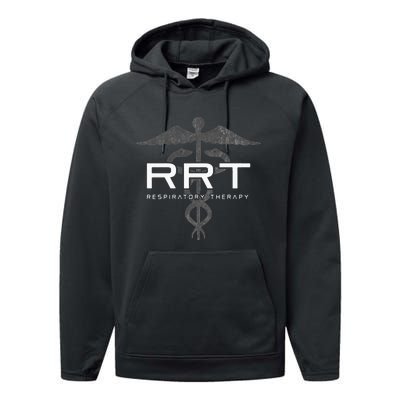 Respiratory Therapy RRT Front Back Respiratory Care Performance Fleece Hoodie