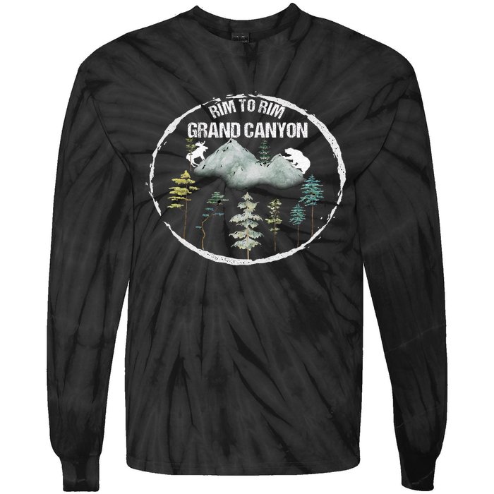 Rim To Rim R2R 2022 Grand Canyon National Park Arizona Travel Lover Camping Tie-Dye Long Sleeve Shirt