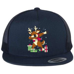 Rudolph The Red Nose Reindeer For Dab Dance Christmas  Flat Bill Trucker Hat