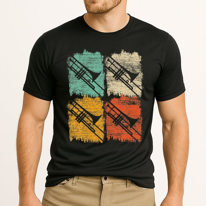 Retro Trombone Cooling Performance Crew T-Shirt