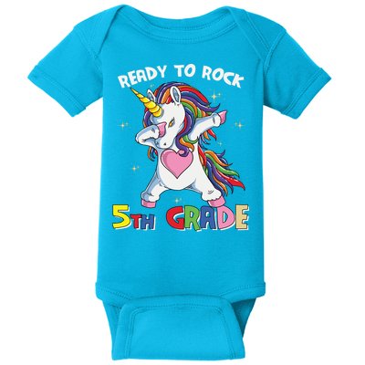 Ready To Rock 5th Grade Unicorn Graphic Plus Size Shirt For Teacher Kids Baby Bodysuit