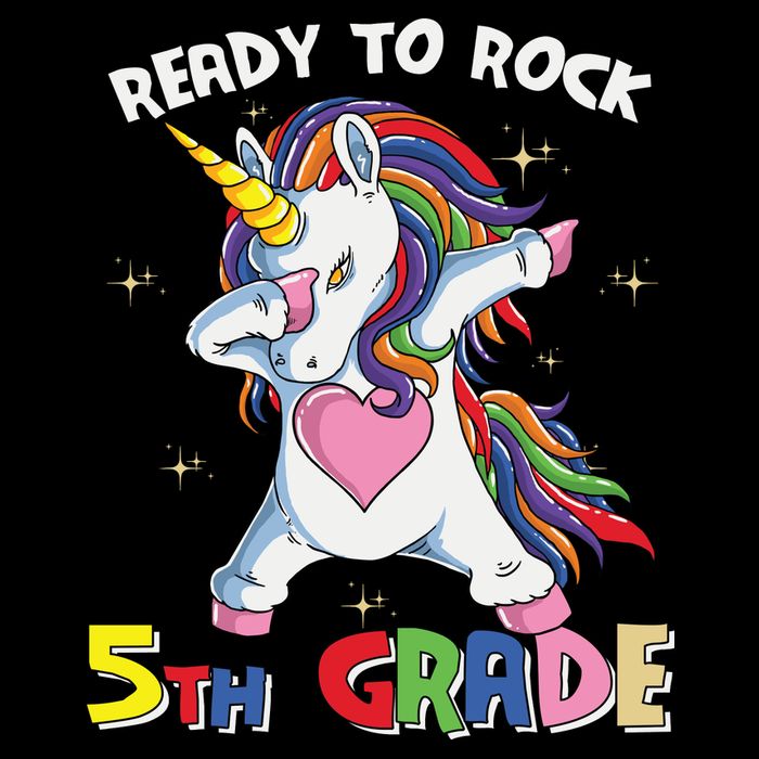 Ready To Rock 5th Grade Unicorn Graphic Plus Size Shirt For Teacher Kids T-Shirt