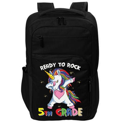 Ready To Rock 5th Grade Unicorn Graphic Plus Size Shirt For Teacher Kids Impact Tech Backpack