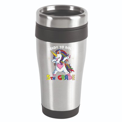 Ready To Rock 5th Grade Unicorn Graphic Plus Size Shirt For Teacher Kids 16oz Travel Tumbler