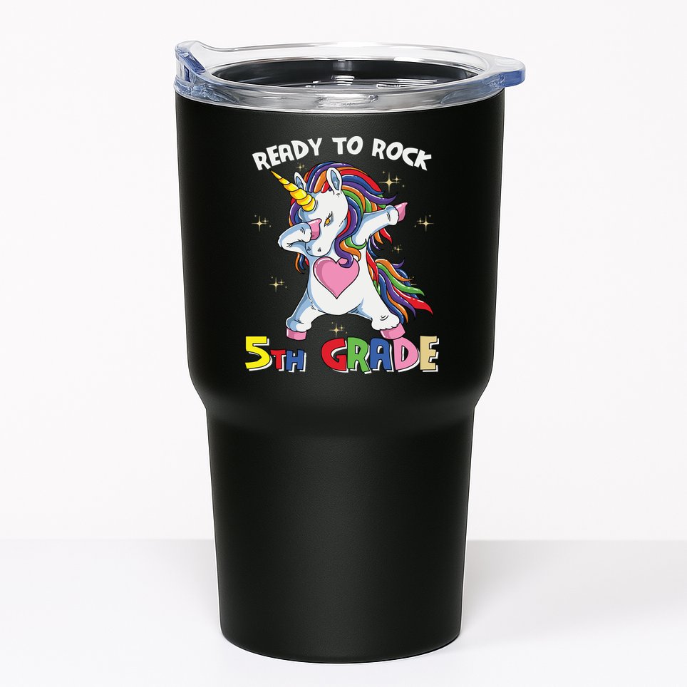 Ready To Rock 5th Grade Unicorn Graphic Plus Size Shirt For Teacher Kids Tumbler