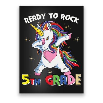 Ready To Rock 5th Grade Unicorn Graphic Plus Size Shirt For Teacher Kids Poster