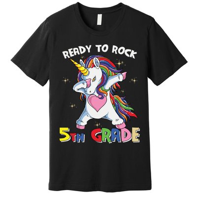 Ready To Rock 5th Grade Unicorn Graphic Plus Size Shirt For Teacher Kids Premium T-Shirt