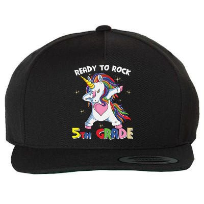 Ready To Rock 5th Grade Unicorn Graphic Plus Size Shirt For Teacher Kids Wool Snapback Cap
