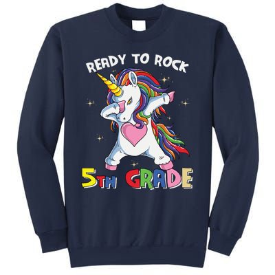 Ready To Rock 5th Grade Unicorn Graphic Plus Size Shirt For Teacher Kids Sweatshirt