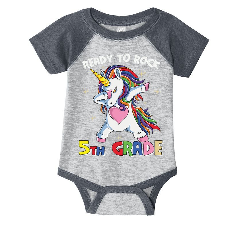 Ready To Rock 5th Grade Unicorn Graphic Plus Size Shirt For Teacher Kids Infant Baby Jersey Bodysuit