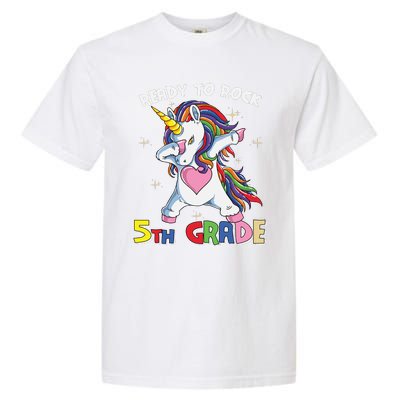 Ready To Rock 5th Grade Unicorn Graphic Plus Size Shirt For Teacher Kids Garment-Dyed Heavyweight T-Shirt