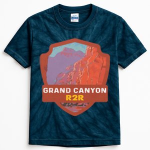 Rim To Rim R2R 2022 Grand Canyon National Park Arizona Travel Lover Camping Kids Tie-Dye T-Shirt