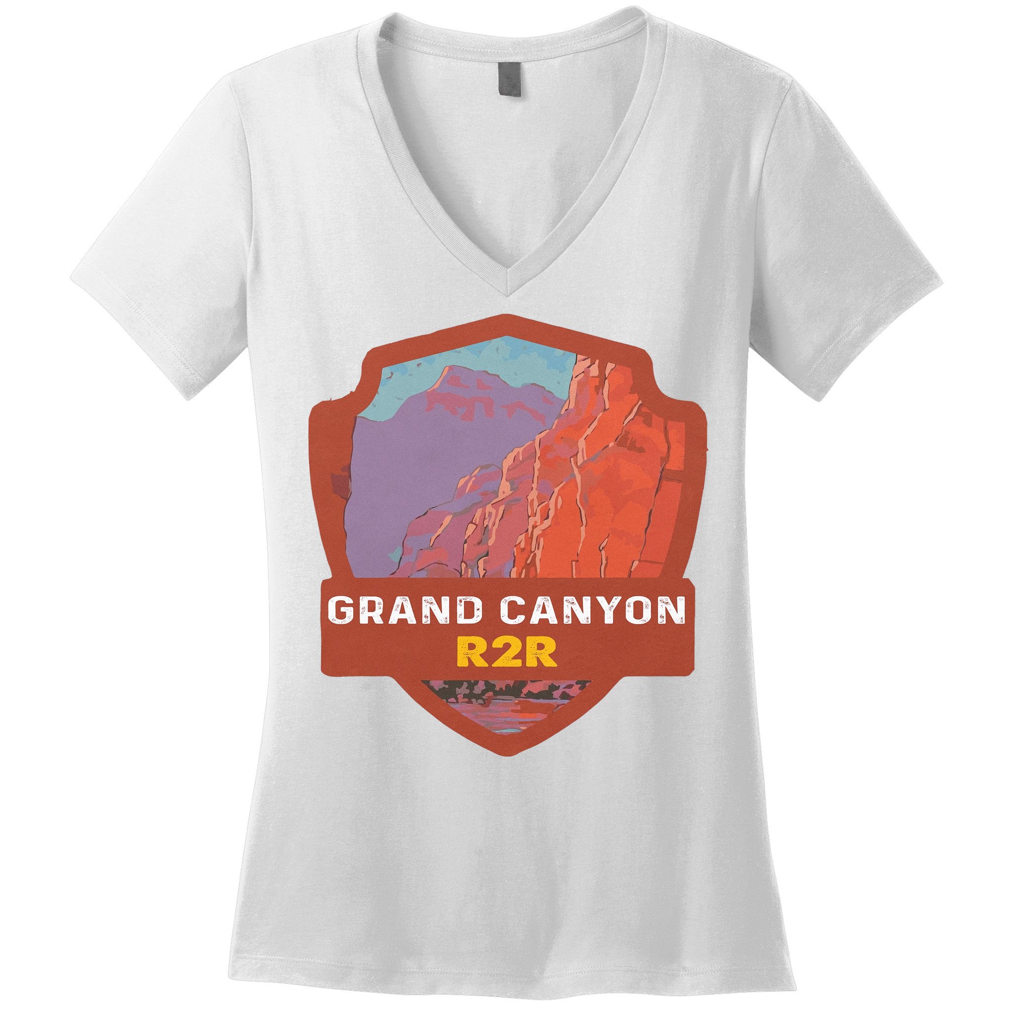 Rim To Rim R2R 2022 Grand Canyon National Park Arizona Travel Lover Camping Women's V-Neck T-Shirt