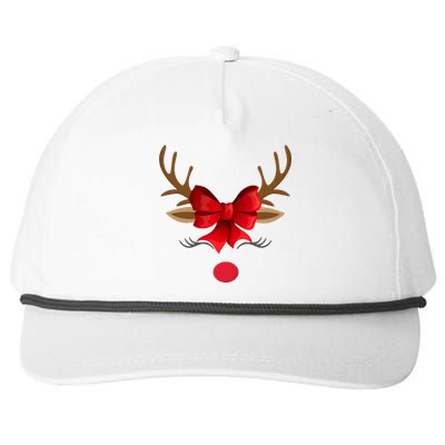 Rudolph The Red Nose Reindeer Christmas Cute Gift Snapback Five-Panel Rope Hat