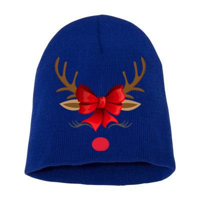 Rudolph The Red Nose Reindeer Christmas Cute Gift Short Acrylic Beanie