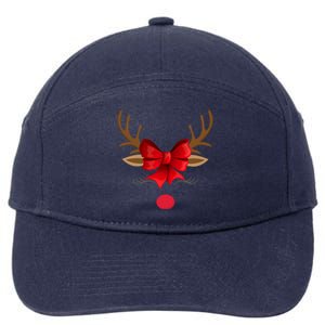 Rudolph The Red Nose Reindeer Christmas Cute Gift 7-Panel Snapback Hat