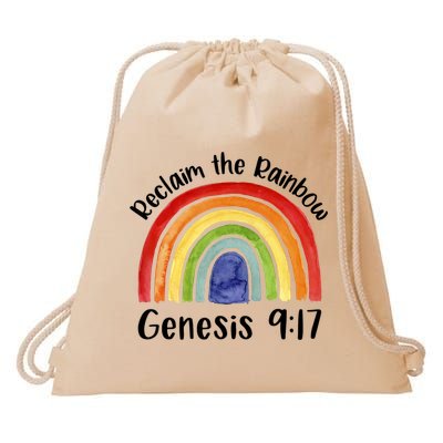 Reclaim The Rainbow Jesus Lover Christian Proverb Drawstring Bag