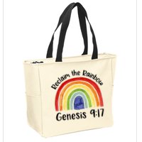 Reclaim The Rainbow Jesus Lover Christian Proverb Zip Tote Bag