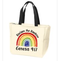 Reclaim The Rainbow Jesus Lover Christian Proverb Zip Tote Bag
