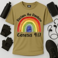 Reclaim The Rainbow Jesus Lover Christian Proverb Cooling Performance Crew T-Shirt