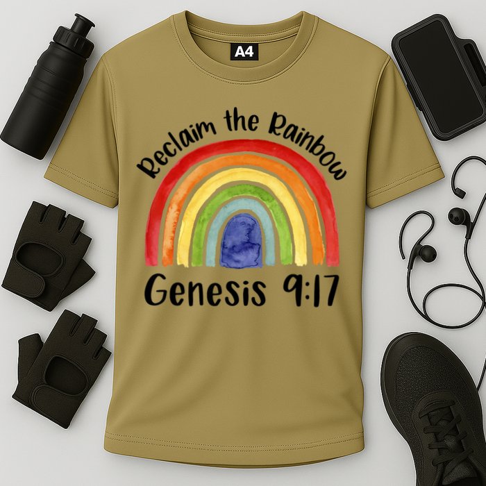 Reclaim The Rainbow Jesus Lover Christian Proverb Cooling Performance Crew T-Shirt
