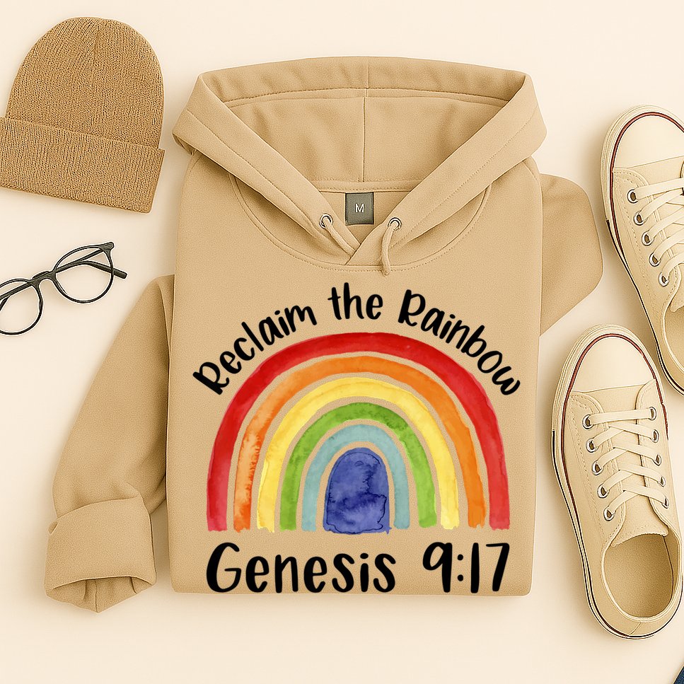 Reclaim The Rainbow Jesus Lover Christian Proverb Hoodie