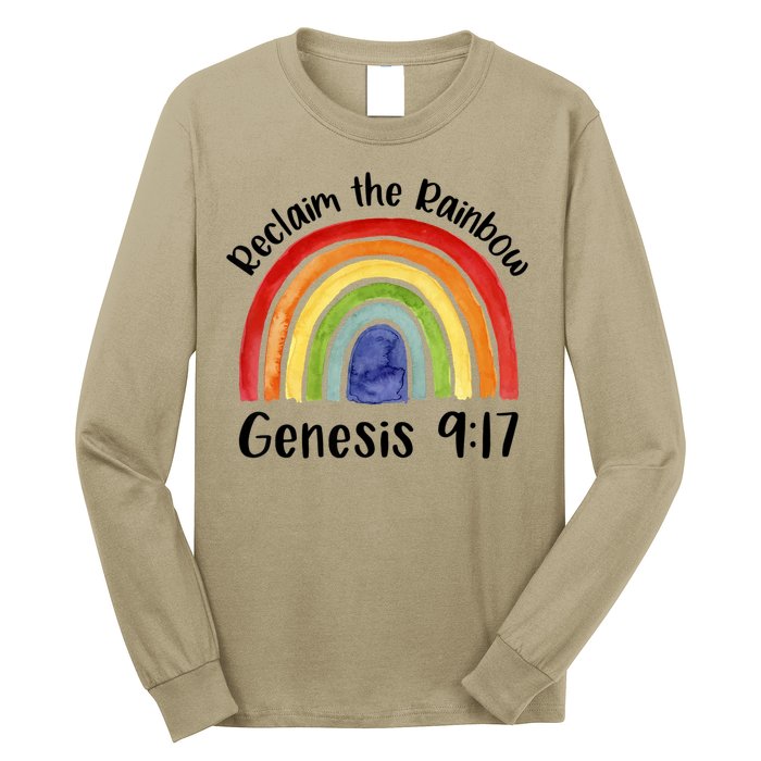 Reclaim The Rainbow Jesus Lover Christian Proverb Long Sleeve Shirt