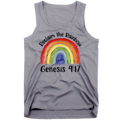 Reclaim The Rainbow Jesus Lover Christian Proverb Tank Top