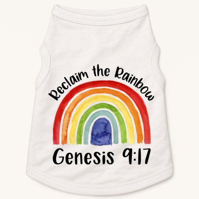 Reclaim The Rainbow Jesus Lover Christian Proverb Doggie Tank