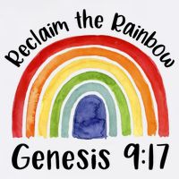 Reclaim The Rainbow Jesus Lover Christian Proverb Flat Bill Trucker Hat