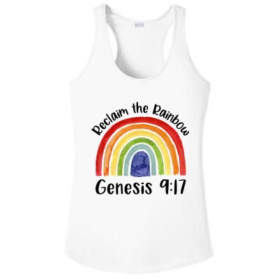 Reclaim The Rainbow Jesus Lover Christian Proverb Ladies PosiCharge Competitor Racerback Tank