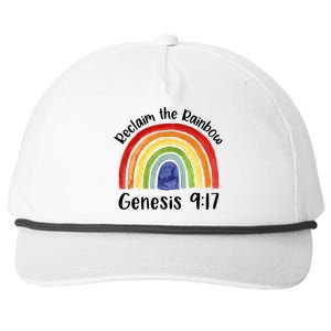 Reclaim The Rainbow Jesus Lover Christian Proverb Snapback Five-Panel Rope Hat