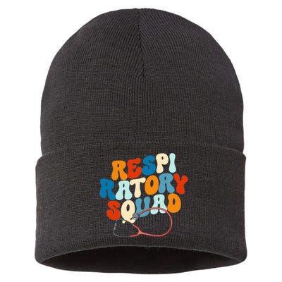 Respiratory Therapist Respiratory Squad Sustainable Knit Beanie